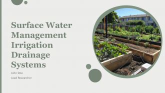 Surface Water Management Irrigation Drainage Systems PPT Information AT