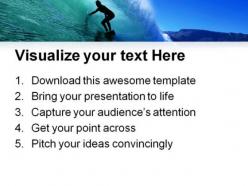 Surfing beach powerpoint templates and powerpoint backgrounds 0811