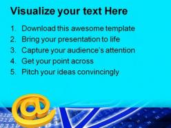 Surfing email internet powerpoint templates and powerpoint backgrounds 0511