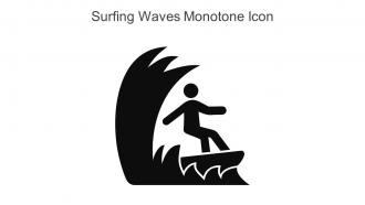 Surfing Waves Monotone Icon In Powerpoint Pptx Png And Editable Eps Format