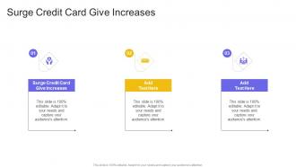 Surge Credit Card Give Increases In Powerpoint And Google Slides Cpb