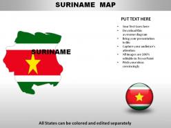 Suriname country powerpoint maps