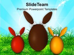 Surprise bunny easter eggs for family powerpoint templates ppt themes and graphics 0313