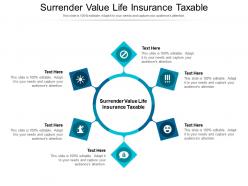 Surrender value life insurance taxable ppt powerpoint presentation icon cpb