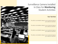 Surveillance camera installed in class for monitoring student activities