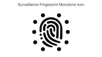 Surveillance Fingerprint Monotone Icon In Powerpoint Pptx Png And Editable Eps Format