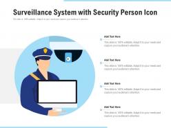 Surveillance system with security person icon