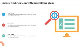 Survey Findings Icon With Magnifying Glass