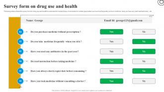 Survey Form On Drug Use And Health Survey SS