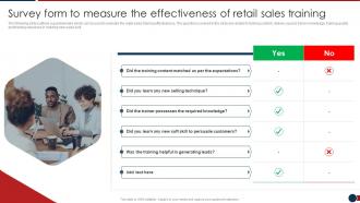 Survey Form To Measure The Effectiveness Developing Retail Merchandising Strategies Ppt Rules