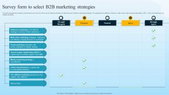 Survey Form To Select B2B Marketing Strategies Developing B2B Marketing Strategies MKT SS V
