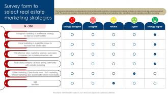 Survey Form To Select Real Estate Marketing Strategies Digital Marketing Strategies For Real Estate MKT SS V