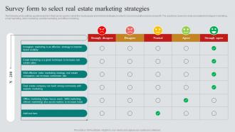 Survey Form To Select Real Estate Marketing Strategies Real Estate Marketing Plan To Maximize ROI MKT SS V
