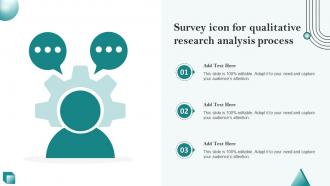 Survey Icon For Qualitative Research Analysis Process