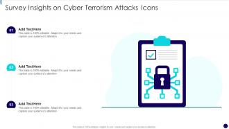Survey Insights On Cyber Terrorism Attacks Icons