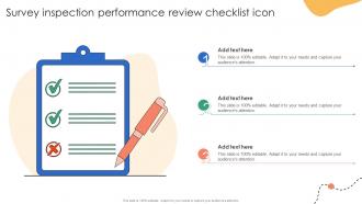Survey Inspection Performance Review Checklist Icon