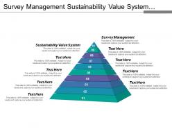 Survey management sustainability value system business platform services catalogue