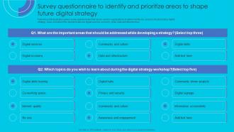 Survey Questionnaire To Identify And Prioritize Areas To Shape Complete Guide Strategy SS