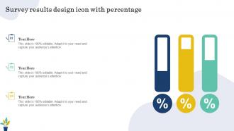 Survey Results Design Icon With Percentage