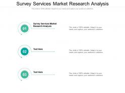 Survey services market research analysis ppt powerpoint presentation infographic template cpb