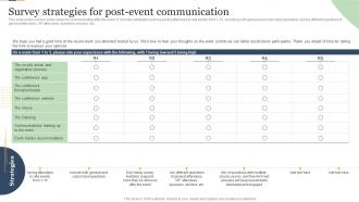 Survey Strategies For Post Event Communication Enterprise Event Communication Guide