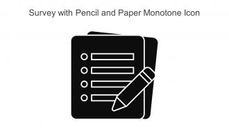 Survey With Pencil And Paper Monotone Icon In Powerpoint Pptx Png And Editable Eps Format