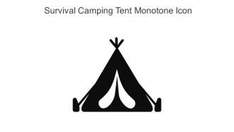 Survival Camping Tent Monotone Icon In Powerpoint Pptx Png And Editable Eps Format