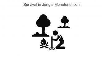 Survival In Jungle Monotone Icon In Powerpoint Pptx Png And Editable Eps Format