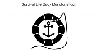 Survival Life Buoy Monotone Icon In Powerpoint Pptx Png And Editable Eps Format