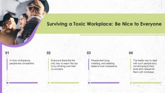 Surviving A Toxic Workplace By Staying Nice With Everyone Training Ppt