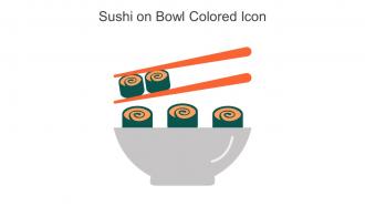 Sushi On Bowl Colored Icon In Powerpoint Pptx Png And Editable Eps Format