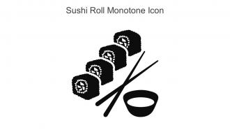 Sushi Roll Monotone Icon In Powerpoint Pptx Png And Editable Eps Format