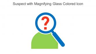 Suspect With Magnifying Glass Colored Icon In Powerpoint Pptx Png And Editable Eps Format