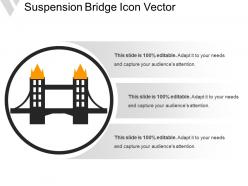 Suspension bridge icon vector