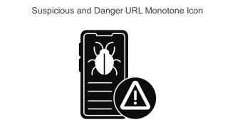 Suspicious And Danger URL Monotone Icon In Powerpoint Pptx Png And Editable Eps Format