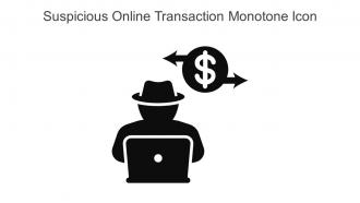 Suspicious Online Transaction Monotone Icon In Powerpoint Pptx Png And Editable Eps Format