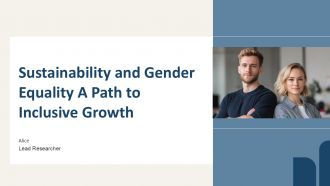 Sustainability And Gender Equality A Path To Inclusive Growth PPT Mockup ACP