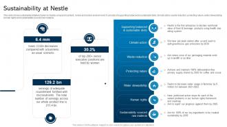 Sustainability At Nestle Nestle Company Profile Ppt Layouts Graphics Tutorials CP SS