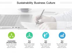 Sustainability business culture ppt powerpoint presentation inspiration display cpb