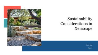 Sustainability Considerations In Xeriscape PPT Template AT