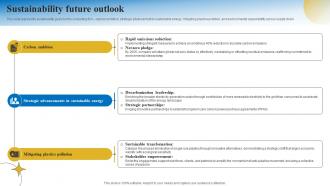 Sustainability Future Outlook Business Strategy Consulting Company Profile CP SS V