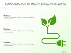 Sustainability icon for efficient energy consumption