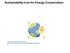 Sustainability icon for energy conservation