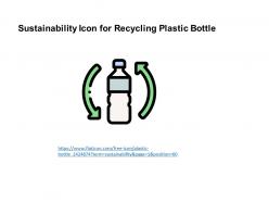 Sustainability icon for recycling plastic bottle