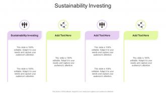 Sustainability Investing In Powerpoint And Google Slides Cpb