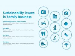 Sustainability issues in family business ppt powerpoint presentation infographic template