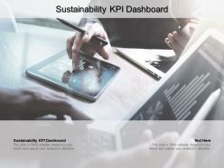 Sustainability kpi dashboard ppt powerpoint presentation infographic template professional cpb