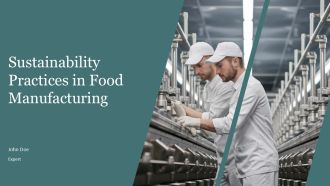 Sustainability Practices In Food Manufacturing PPT Mockup AT