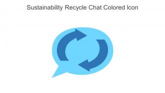 Sustainability Recycle Chat Colored Icon In Powerpoint Pptx Png And Editable Eps Format