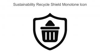 Sustainability Recycle Shield Monotone Icon In Powerpoint Pptx Png And Editable Eps Format